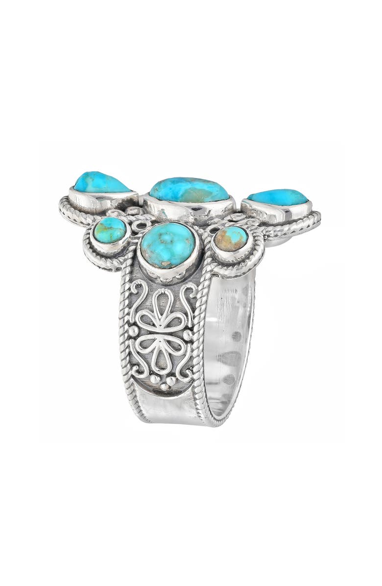 YS GEMS Bezel Set Turquoise Ring, Alternate, color, Blue