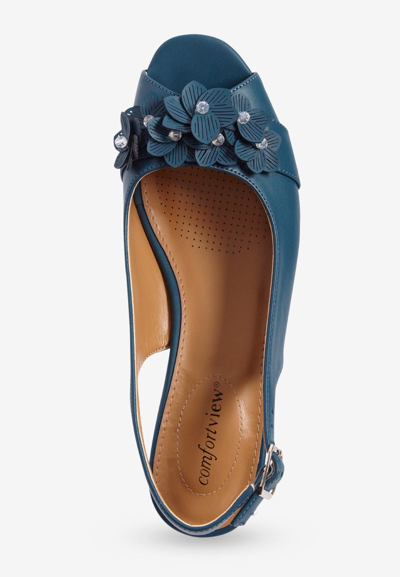The Rider Leather Like Slingback, Alternate, color, MIDNIGHT TEAL