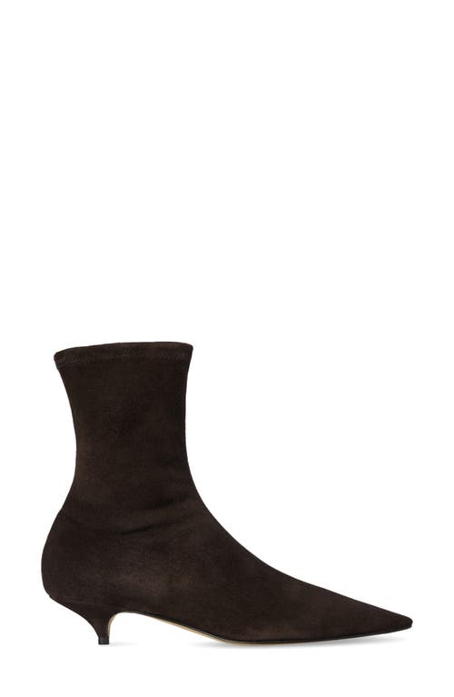 The Row Liisa Pointed Toe Bootie In Brown