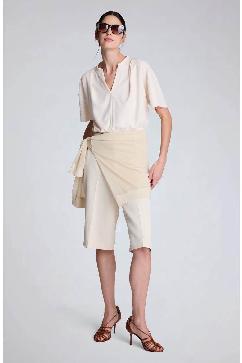 Pleated Shoulder Top, Alternate, color, OYSTER