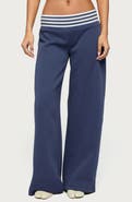 EDIKTED Eloura Stripe Waist Low Rise Sweatpants