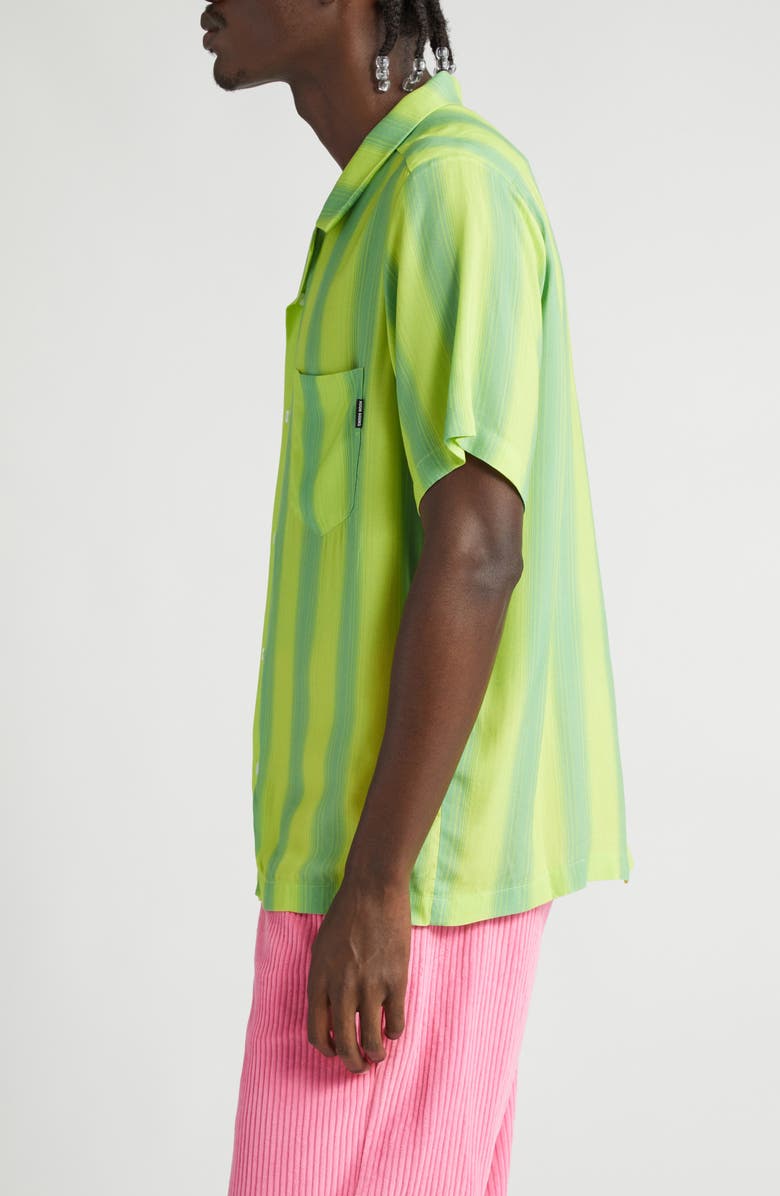 Noon Goons High Society Stripe Short Sleeve Camp Shirt, Alternate, color, 