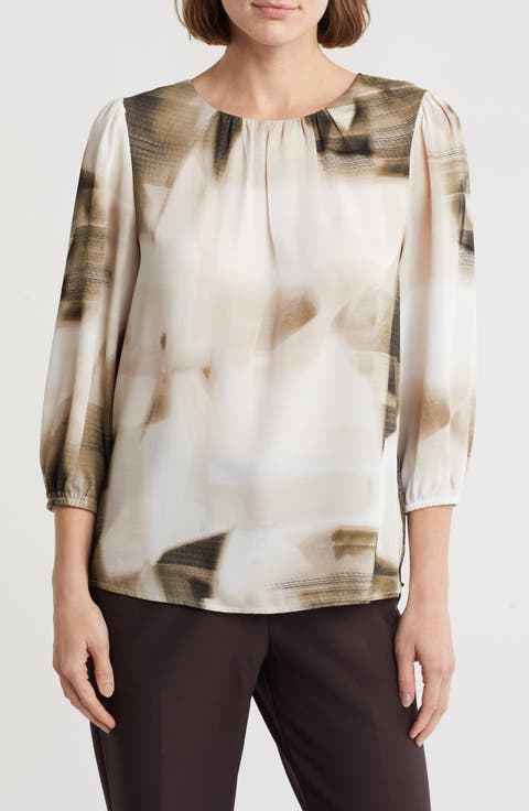 Three-Quarter Sleeve Georgette Top