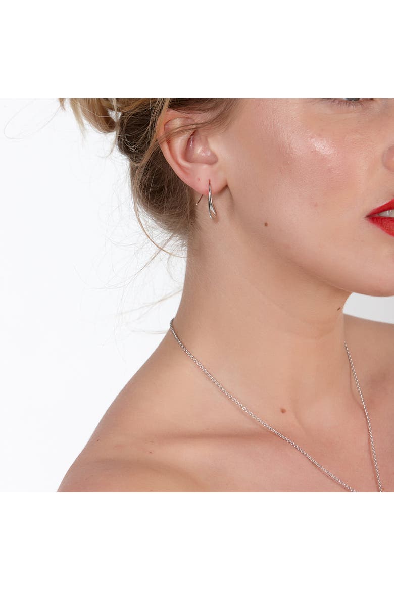 Drop Cross Earrings, Alternate, color, Sterling Silver