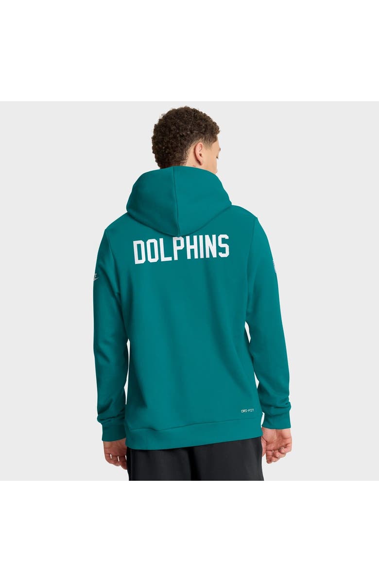 Nike Men's Nike Aqua Miami Dolphins Sideline Offensive Set Play Performance Pullover Hoodie, Alternate, color, Aqua