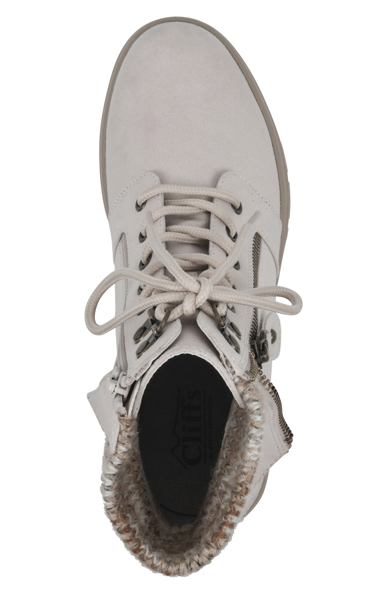 Kaylee Boot, Alternate, color, WINTER WHITE/ FABRIC/ SWEATER