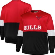 FANATICS Men's Fanatics Branded Red/Black Chicago Bulls Big & Tall Split Pullover Sweatshirt