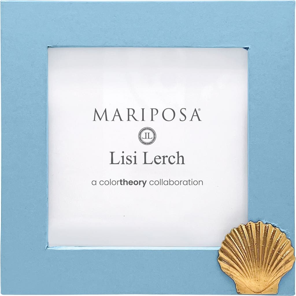 Mariposa Scallop Periwinkle 4 X 4-inch Picture Frame In Blue