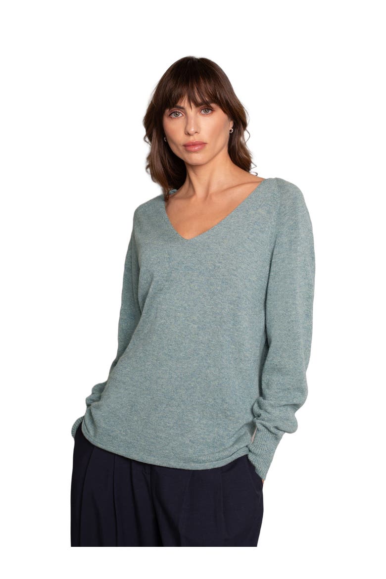 GEELONG SLOUCH V SWEATER, Main, color, DARK SAGE