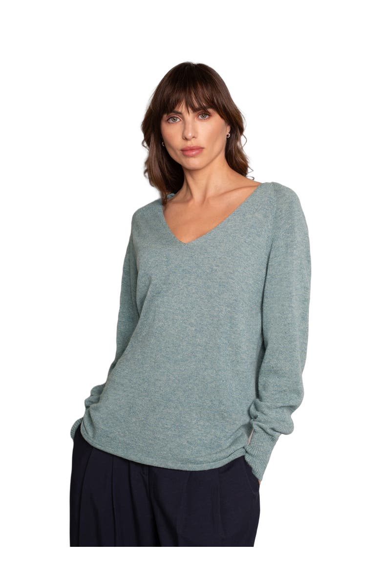 Celtic & Co. GEELONG SLOUCH V SWEATER, Main, color, Dark Sage