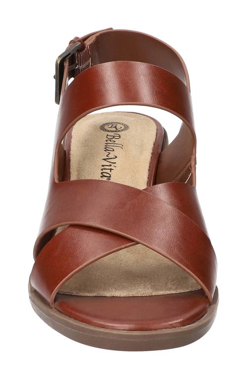Bella Vita Cameron Slingback Sandal In Dark Tan