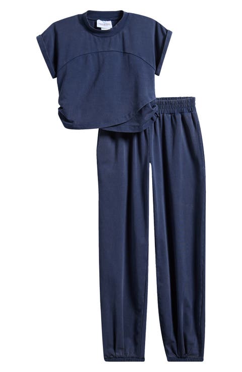 Kids' Washed Jersey Top & Joggers Set (Big Kid)