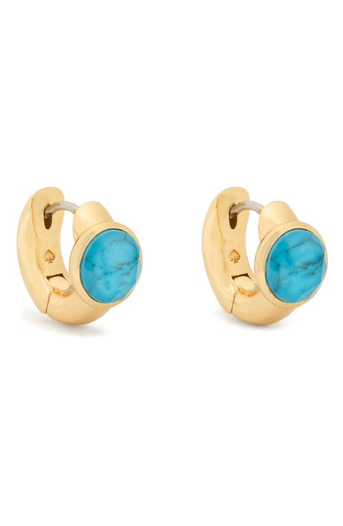 Kate Spade Gemstone-embellished Earrings In Turquoise.