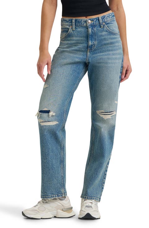 Rider™ Ripped Classic Straight Leg Jeans (Spring Back DX)