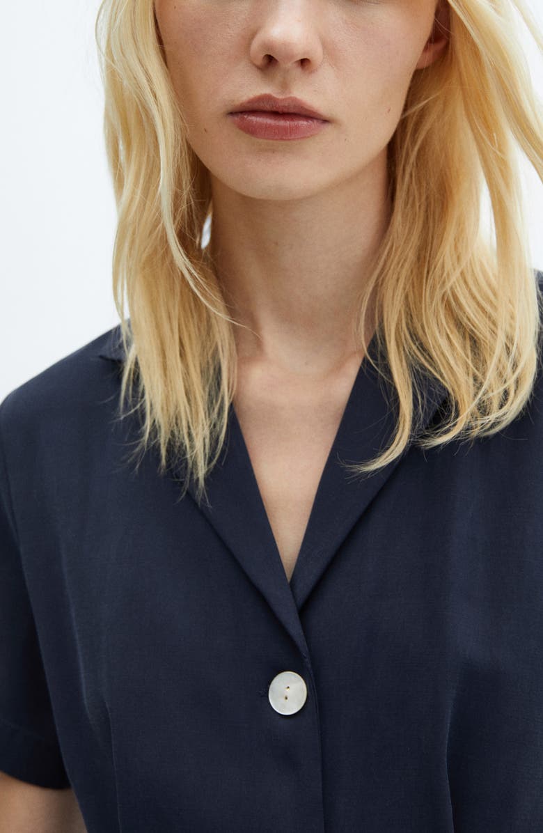 MANGO Notched Collar Romper, Alternate, color, 