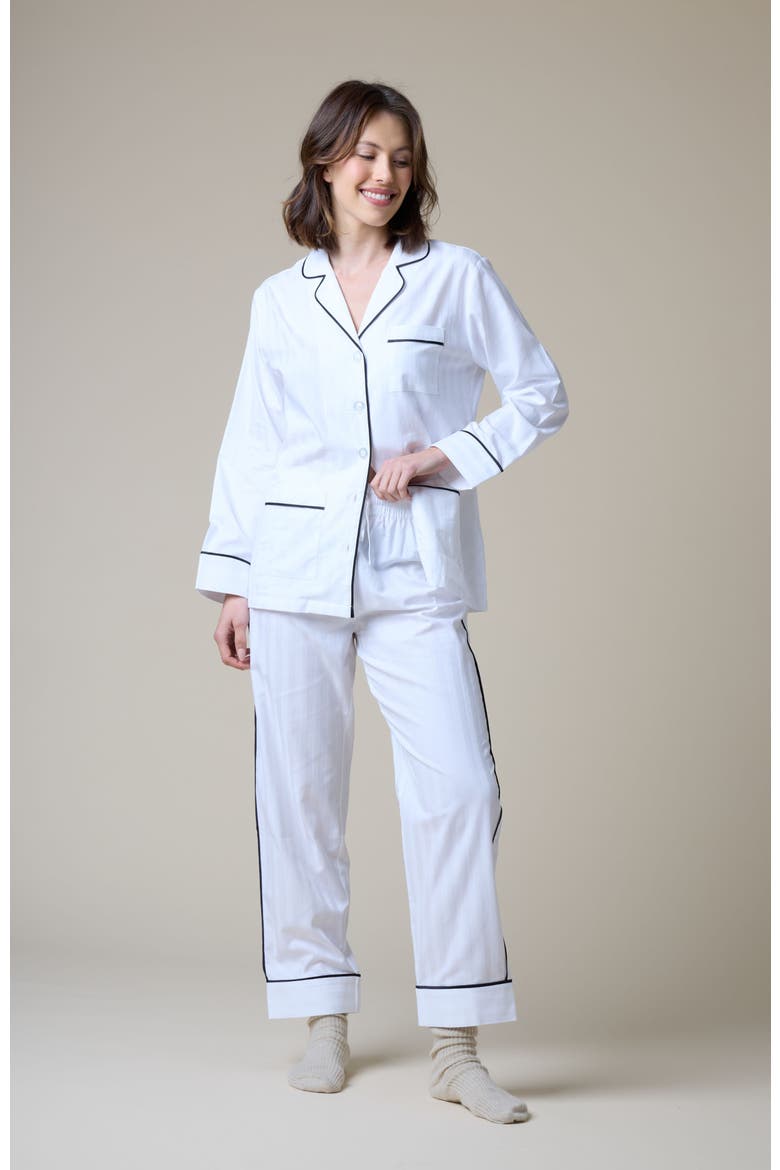Premium Cotton Pajama Set, Main, color, Monochrome