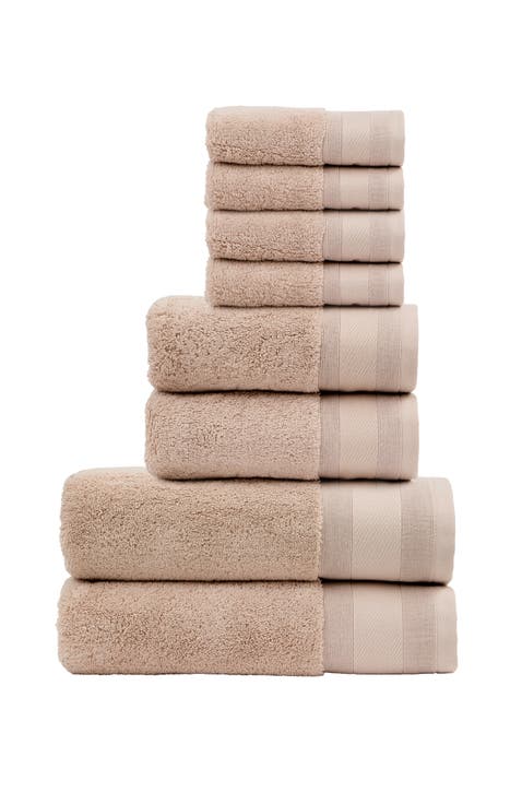 Signature Luxury 100% Turkish Cotton 8 Piece Towel Set