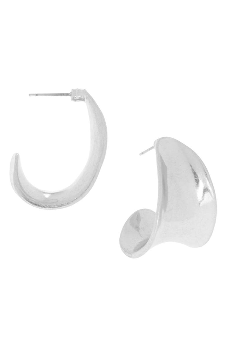 MARLYN SCHIFF Camilla Hoop Earrings, Main, color, Silver