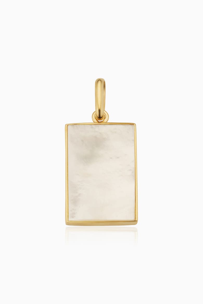 14K Gold Tag Me Pendant Charm, Main, color, Gold - Mother of Pearl