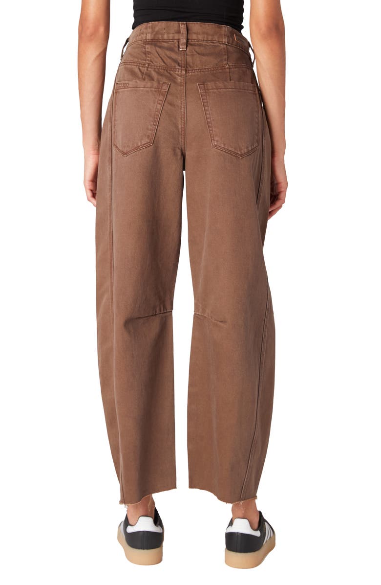 BLANKNYC Raw Hem Barrel Leg Jeans, Alternate, color, 