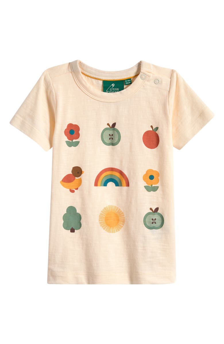 Little Green Radicals Kids' Organic Cotton Graphic T-Shirt, Main, color, Cream