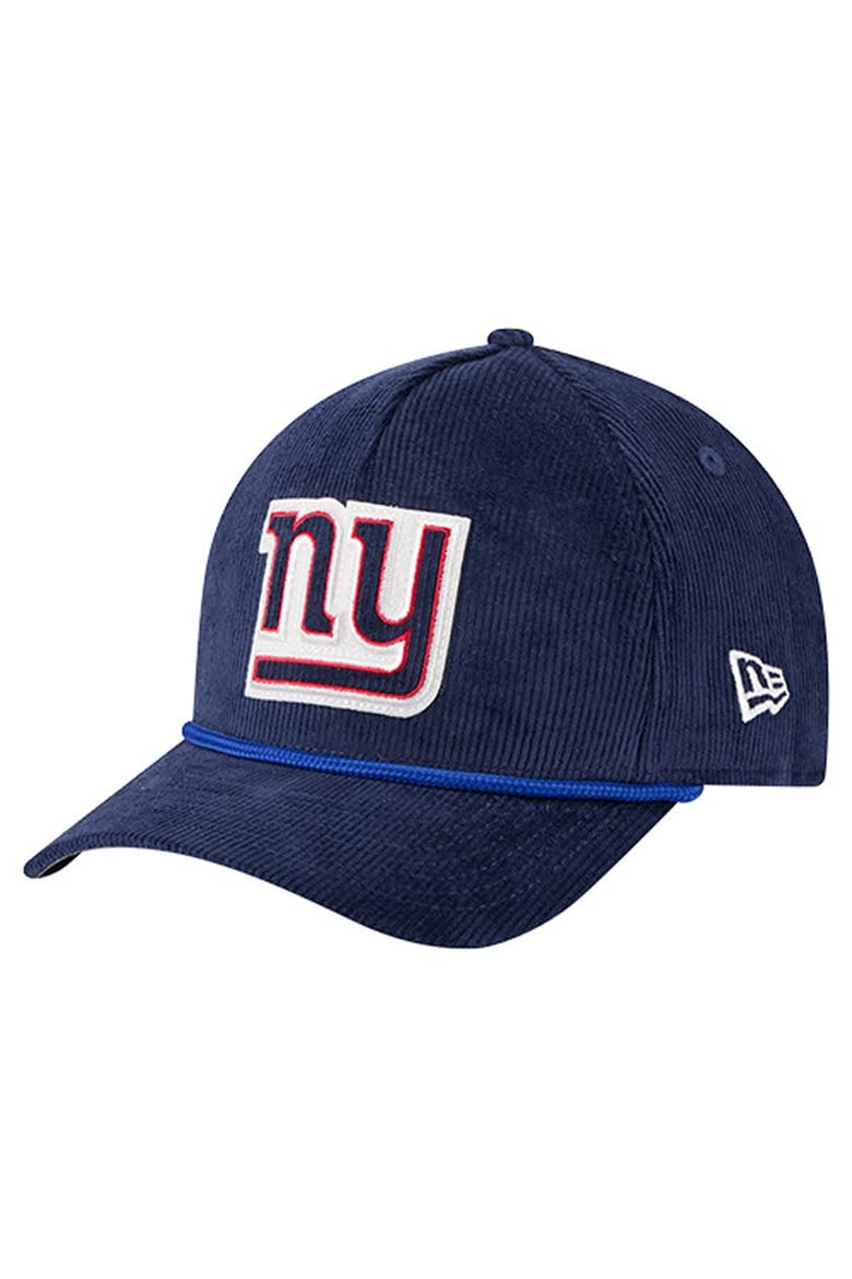 Men's New Era Royal New York Giants Cord Corduroy 9FORTY A-Frame Adjustable Hat, Main, color, Royal