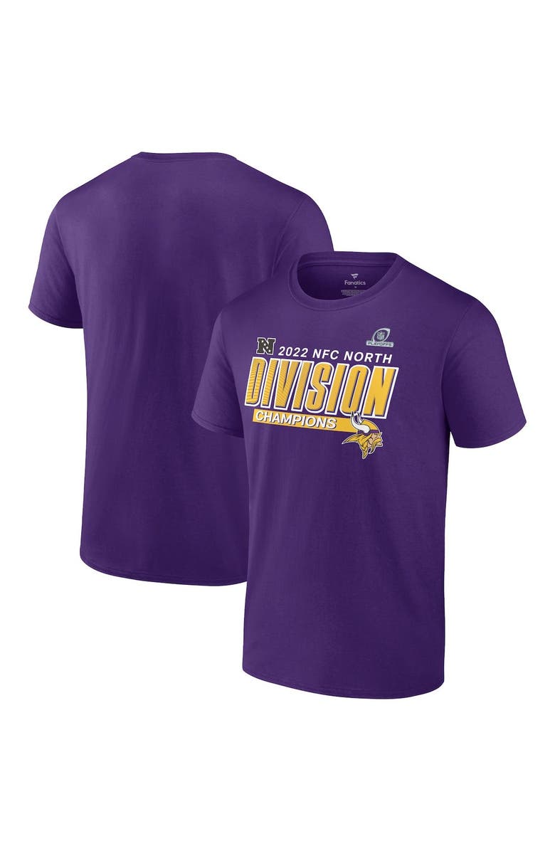 FANATICS Men's Fanatics Branded Purple Minnesota Vikings 2022 NFC North Division Champions Big & Tall Divide & Conquer T-Shirt, Main, color,