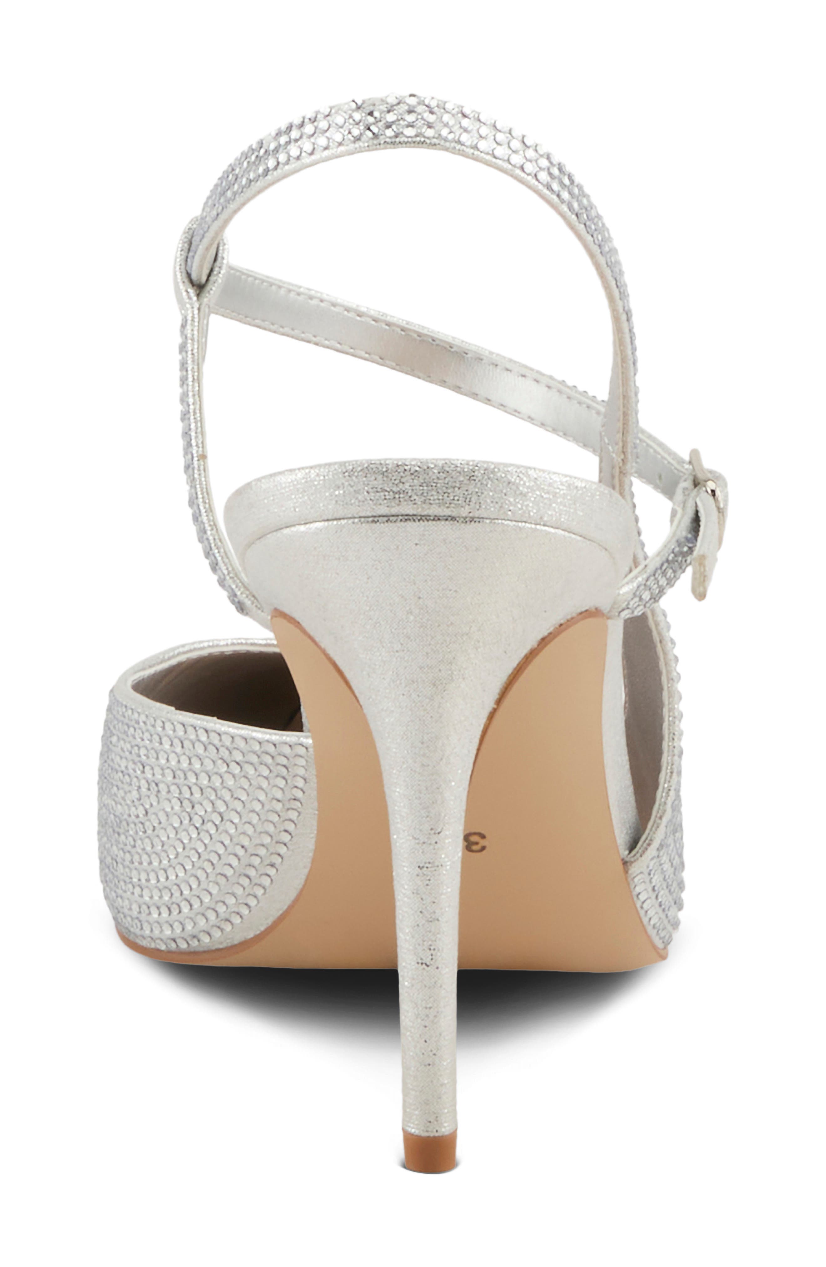 Elease Pointed Toe Pump, Alternate, color, SILVER