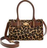 Versace Small Medusa 95 Leopard Print Genuine Calf Hair Tote