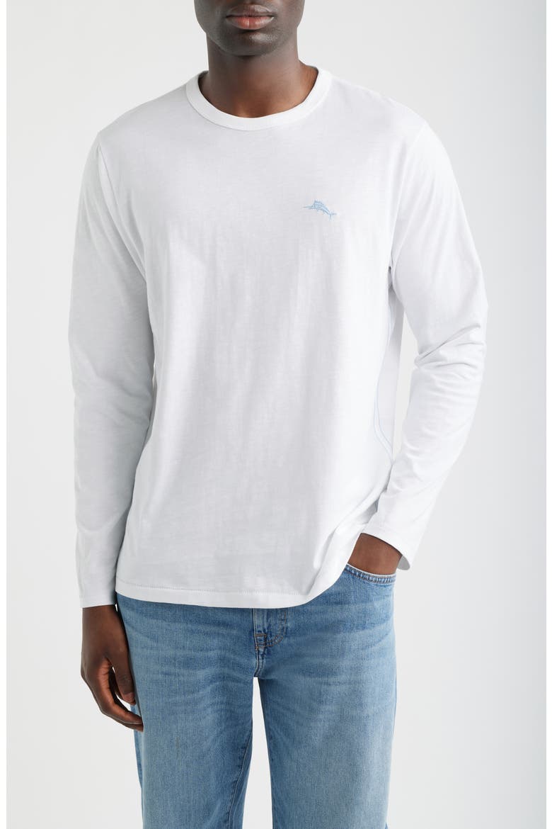 Paradise in a Bottle Long Sleeve Cotton Graphic T-Shirt, Main, color, WHITE