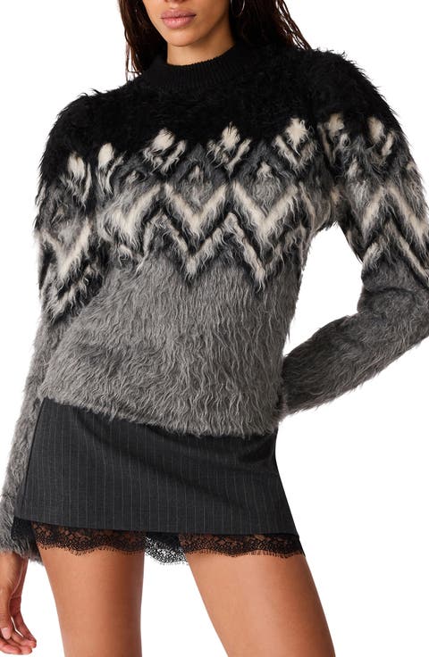 Mora Chevron Fuzzy Sweater