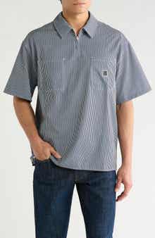 Journey Water Resistant Short Sleeve Half Zip Popover Shirt