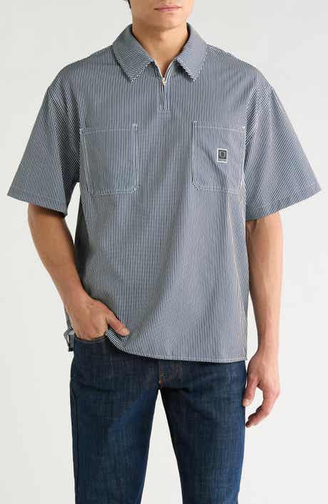 Journey Water Resistant Short Sleeve Half Zip Popover Shirt