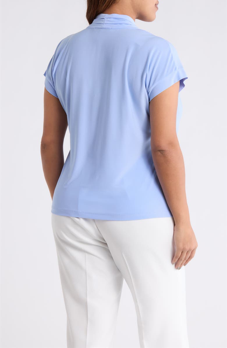 KASPER Cap Sleeve Shirt, Alternate, color, Paris Bleu