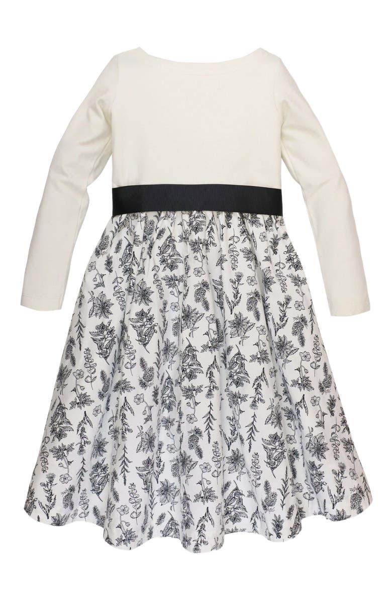 Hope & Henry Girls' Lightweight Blocked High-Low Skater Dress, Kids, Alternate, color,