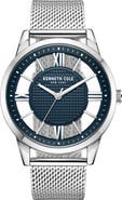 Kenneth Cole New York Men's 3-Hand Quartz Mesh Strap Watch, 45mm