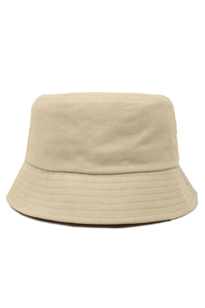 Womens Lil Flower Cotton Bucket Hat, Alternate, color, Sesame Beige