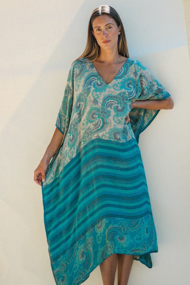 Long Caftan Dume, Main, color, Blue