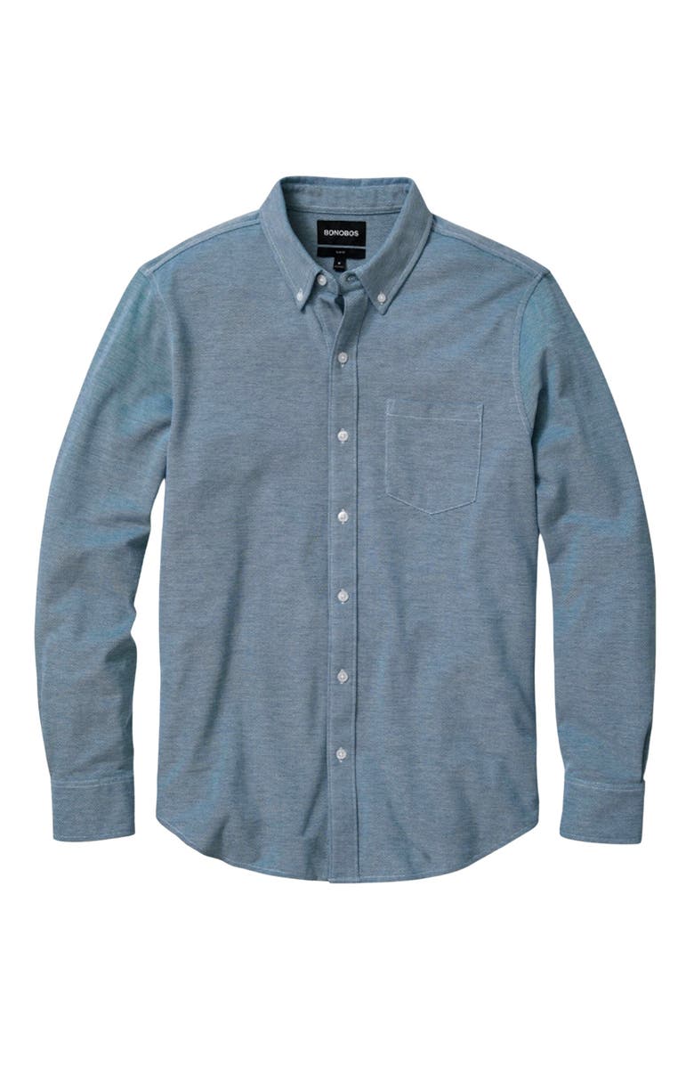 Bonobos Oxford Cotton Knit Button-Down Shirt, Alternate, color, 