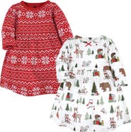 Hudson Baby Two-Piece Long-Sleeve Dresses Set