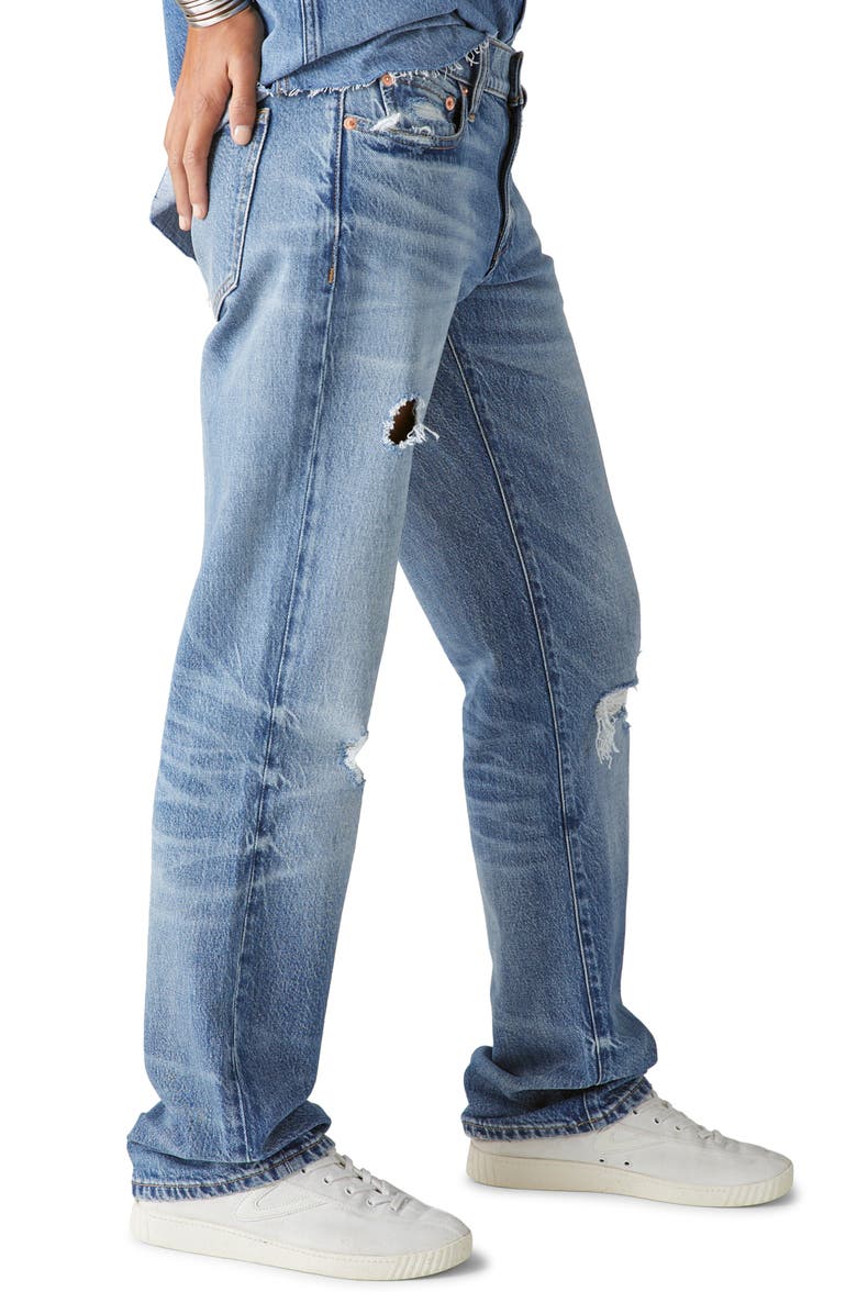 Lucky Brand Easy Rider Ripped Bootcut Jeans, Alternate, color,