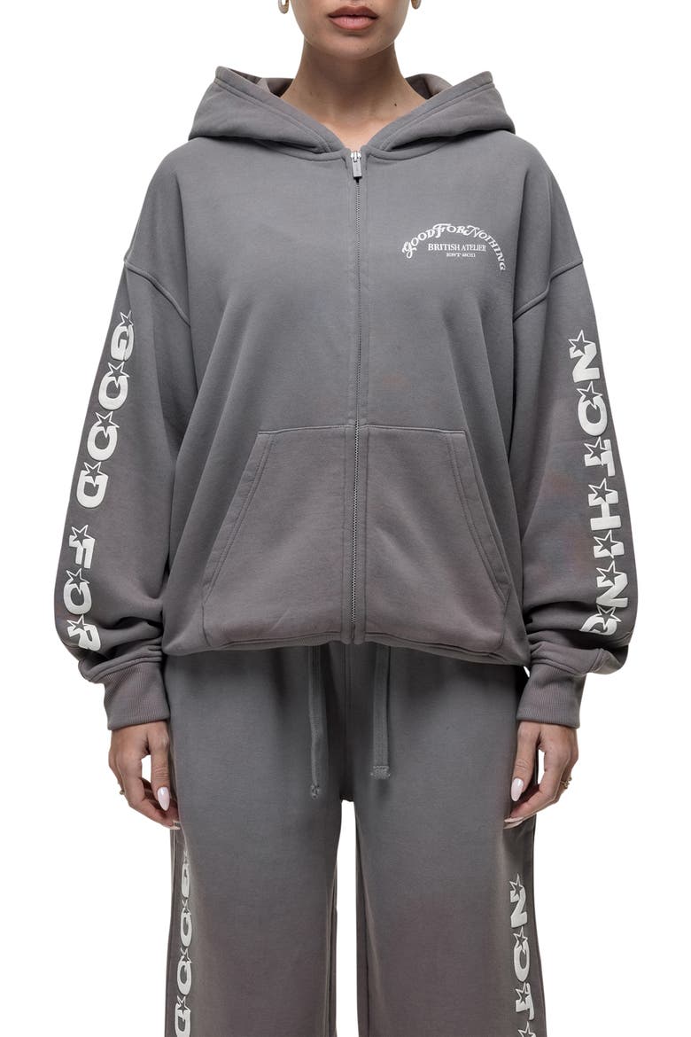 Liberty Grey Zip Hoodie, Main, color, Grey