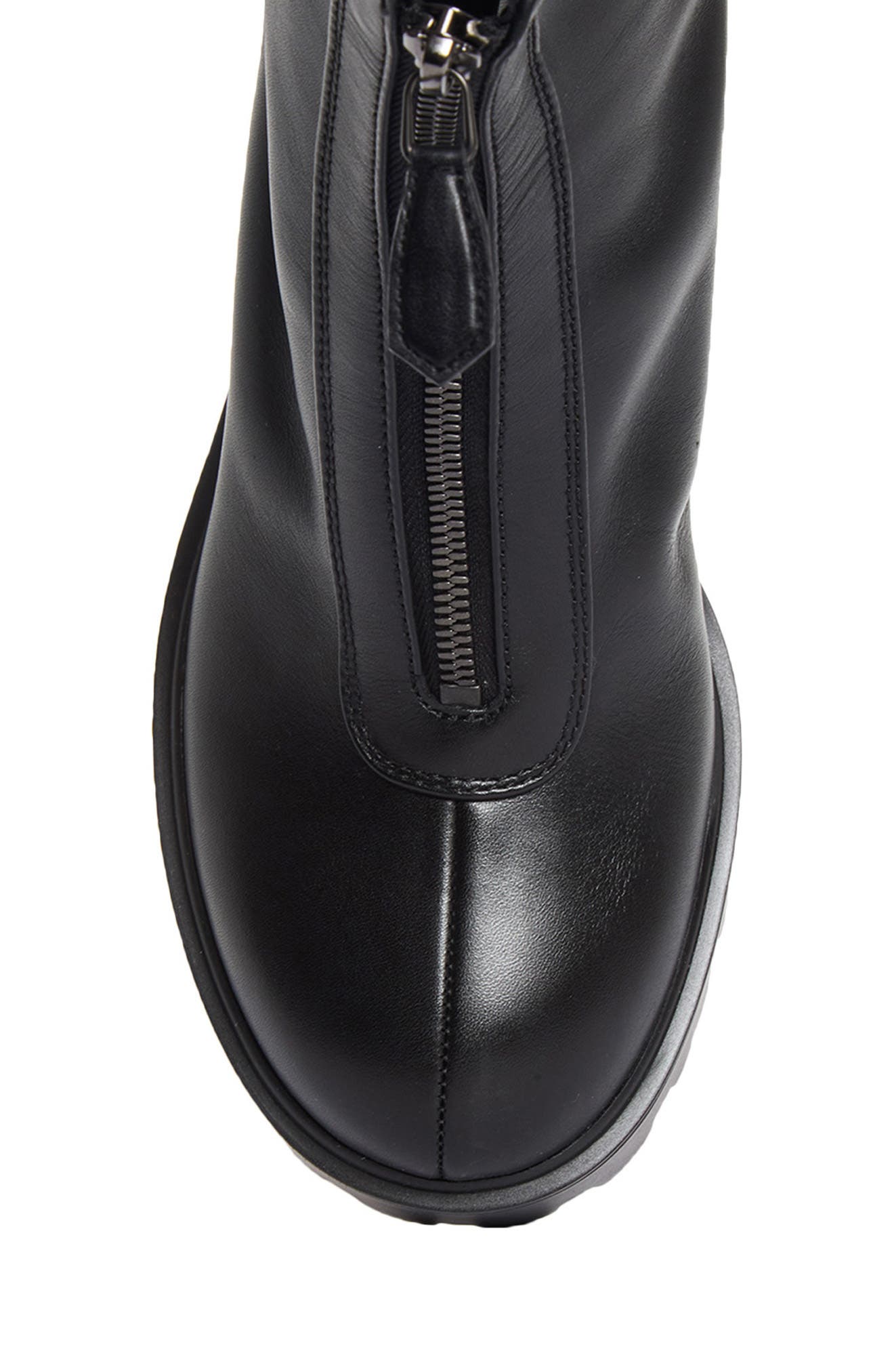 Lug Sole Zip Bootie, Alternate, color, NERO