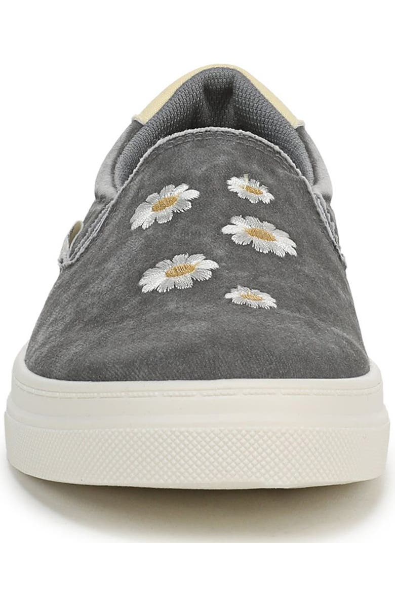 Blowfish Malibu Havasu Embroidered Slip-On Sneaker, Alternate, color, Charcoal Grey Daisy Canvas