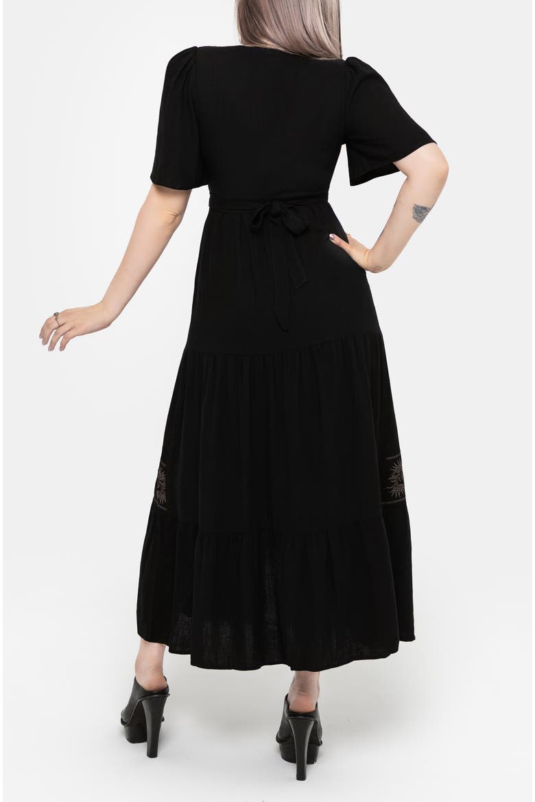 Dionaea Tiered Maxi Dress, Alternate, color, Black