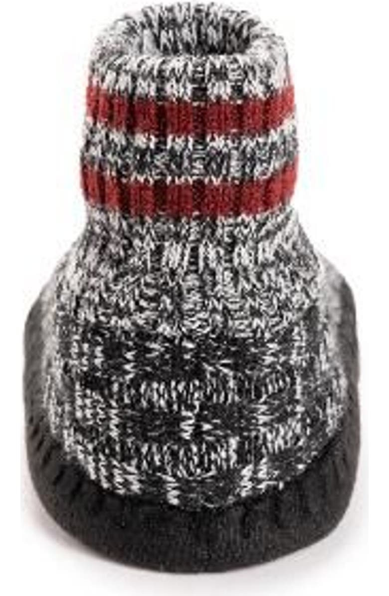 MUK LUKS Cuff Bootie Slipper, Alternate, color, Ebony/Chianti