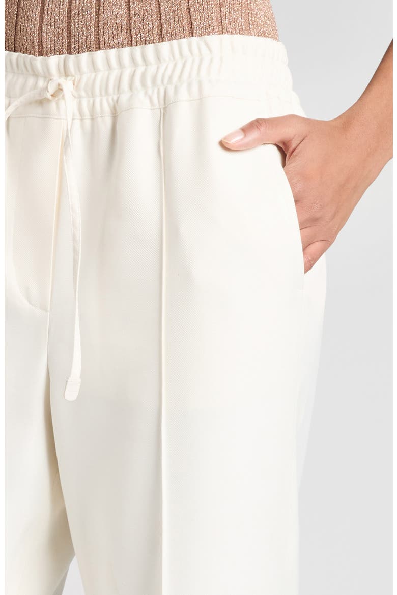 Tailored Viscose & Silk Twill Pants, Alternate, color, JB005 CREAM