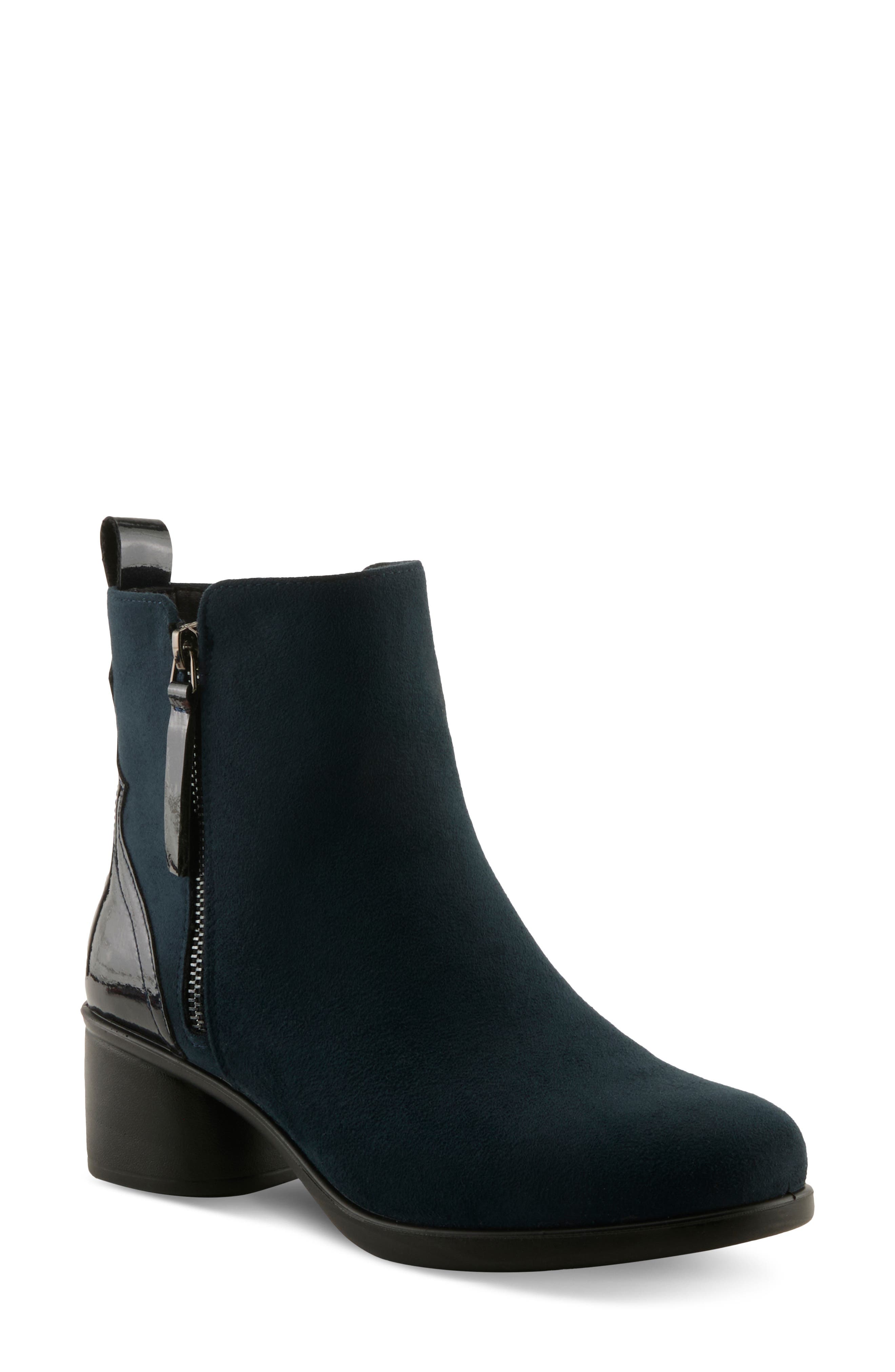 NAVY FAUX SUEDE