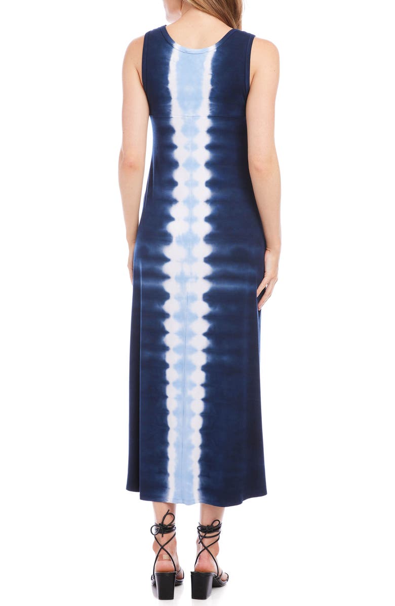 Karen Kane Tie Dye Front Slit Midi Dress, Alternate, color, 