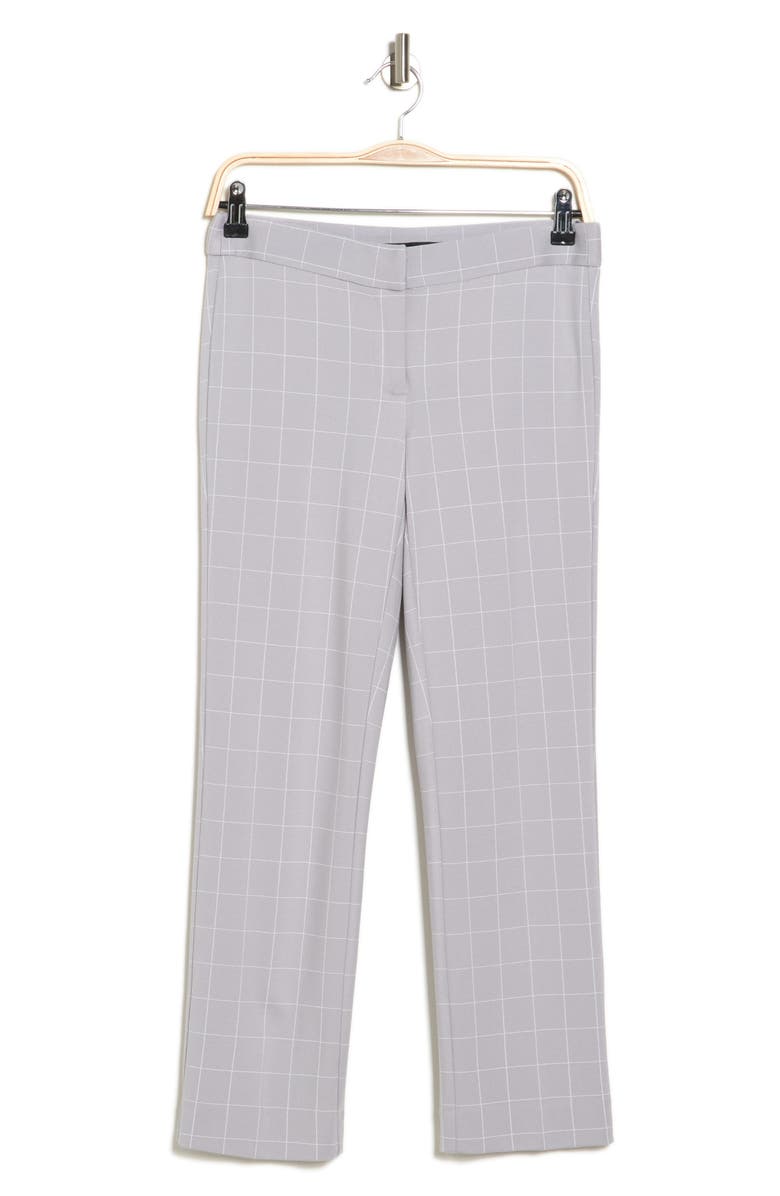Amanda & Chelsea Chelsea Windowpane Ankle Pants, Alternate, color, Dove Grey